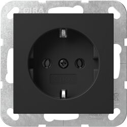 Gira System 55 wandcontactdoos RA inbouw Mat zwart