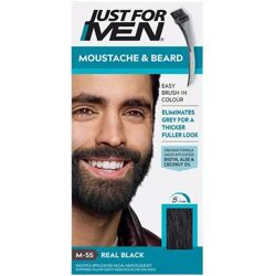 Just for Men Moustache and Beard Gel-Based Hair Dye Easy Application 1 un. M-55 Real Black