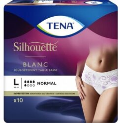 Tena Lady Pants Silhouette Absorbent Underpants 10 un. Blanc L