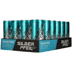 SILBERPFEIL Energy Drink SUGAR FREE 24x0,25l Dosen