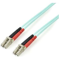 StarTech.com 2m 10Gb Aqua Multimode 50/125 Duplex Halogeenvrije Glasvezel Netwerkkabel LC-LC