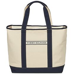 Tommy Hilfiger Handtas met lang hengsel TH SUMMER CANVAS TOTE Beige