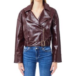 Liu Jo Leren jas UF5231E1038 Bruin
