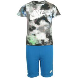 Nike Trainingspak Nsw Tie Dye Tee + Short Set Blauw