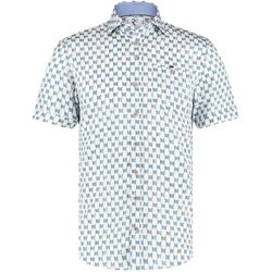 R2 Amsterdam Overhemd lange mouw R2 Overhemd Korte Mouwen Mehari Doors Blauw Blauw