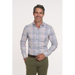 R2 Amsterdam Overhemd lange mouw R2 Overhemd Ruiten Multicolour Blauw