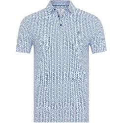 R2 Amsterdam T-shirt Polo Piqué Print Blauw Blauw