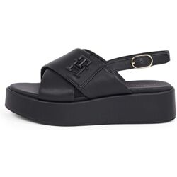 Tommy Hilfiger Sandalen / Open schoenen Th Logo Hw Padded Le Zwart