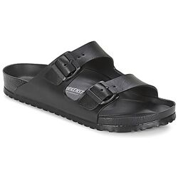 BIRKENSTOCK Leren Slippers Arizona EVA Zwart