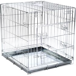 zooplus Exclusive L: L 89 x B 60 x H 66 cm - Hondenbench Draadkooi Double Door