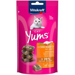 40g Vitakraft Cat Yums Kip & Kattengras Kattensnack