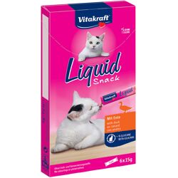 6x15g Cat Liquid Eend & Beta Glucanen Vitakraft Kattensnacks