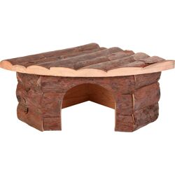 zooplus Exclusive 32x21x13cm Hoek-Speelhuis voor Knaagdieren, van Hout