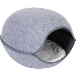 zooplus Exclusive Kattenhol Big Baby Grijs L47 x B41 x H30 cm Kunstvilt