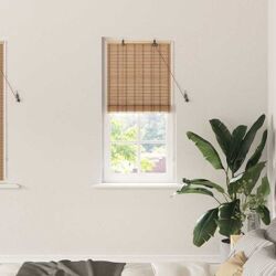 vidaXL Rolgordijn Anders Licht Bruin 60 x 160 cm Bamboe