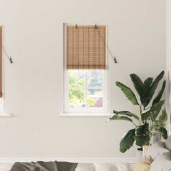 vidaXL Rolgordijn Anders Licht Bruin 60 x 220 cm Bamboe
