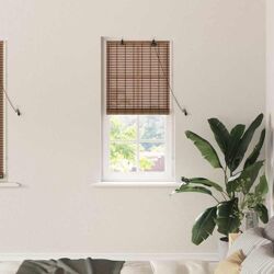 vidaXL Raamblind Geometrisch Bruin 60 x 160 cm Bamboe